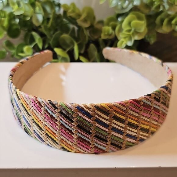 Multicolor Straw Woven Headband Womens - Picture 5 of 5